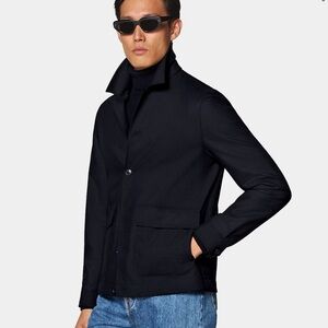 Suitsupply Men's Black Bomber Jacket by Rogna Italy